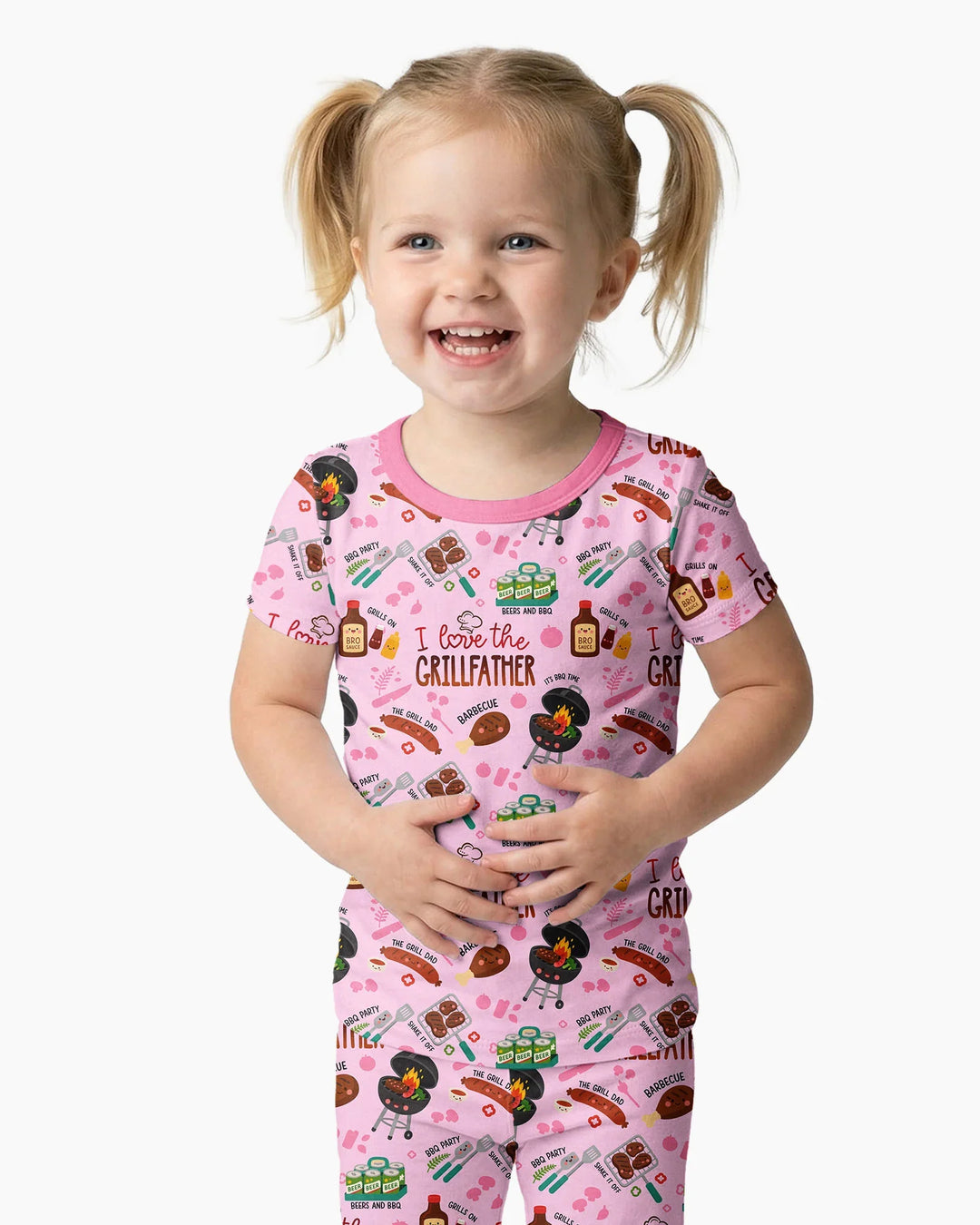 The Grill Father Family Matching Bamboo Two Piece Short Sleeve Pajama Set