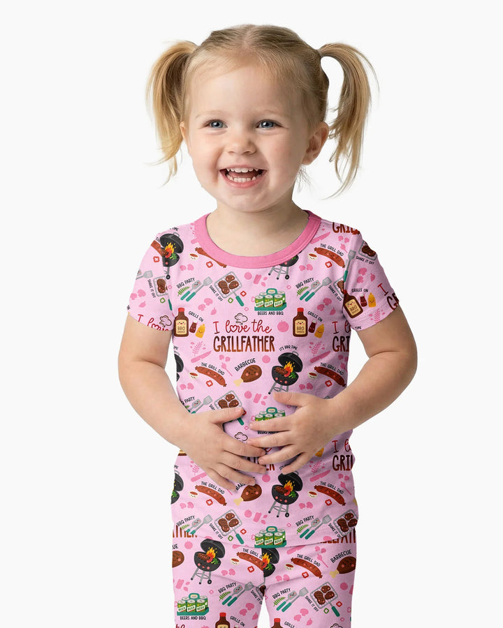 The Grill Father Family Matching Bamboo Two Piece Short Sleeve Pajama Set
