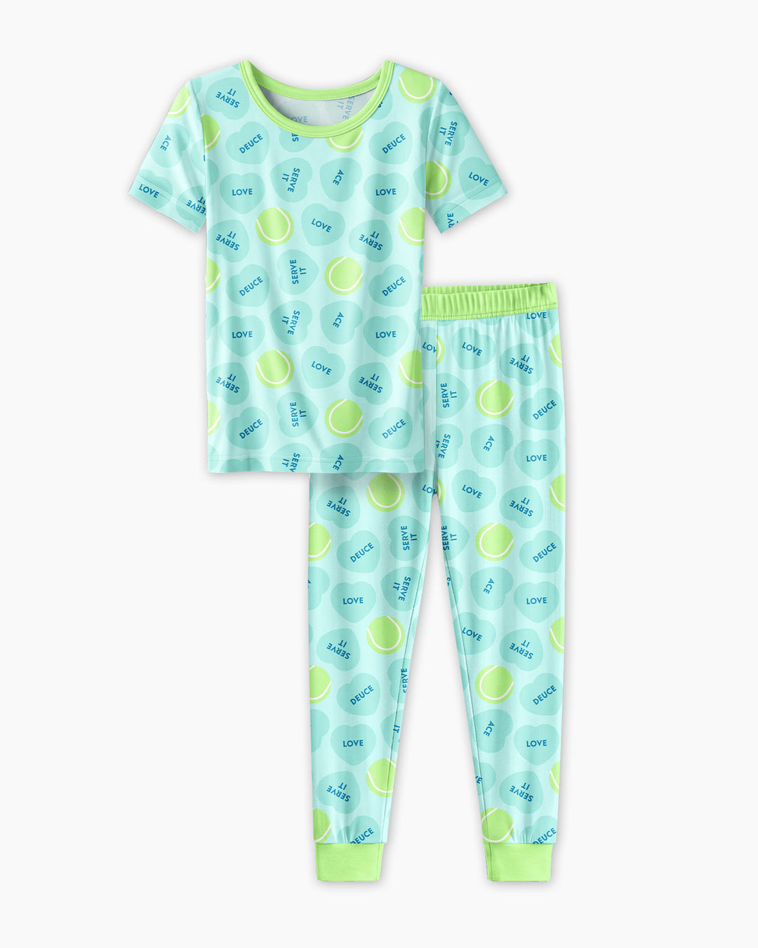 Conjunto de pijama de dos piezas de manga corta de bambú
