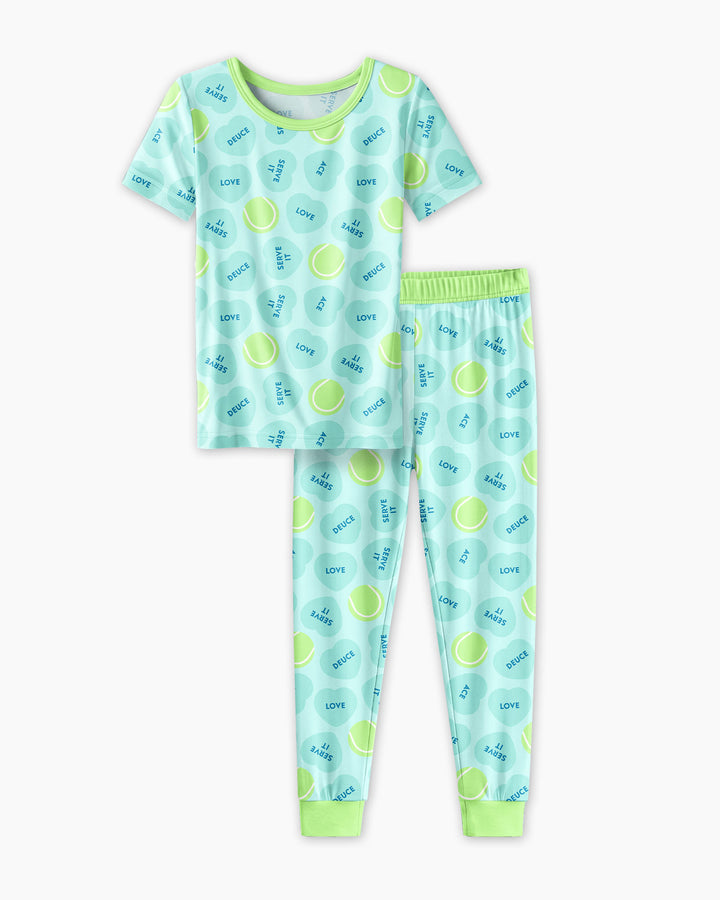 Conjunto de pijama de dos piezas de manga corta de bambú