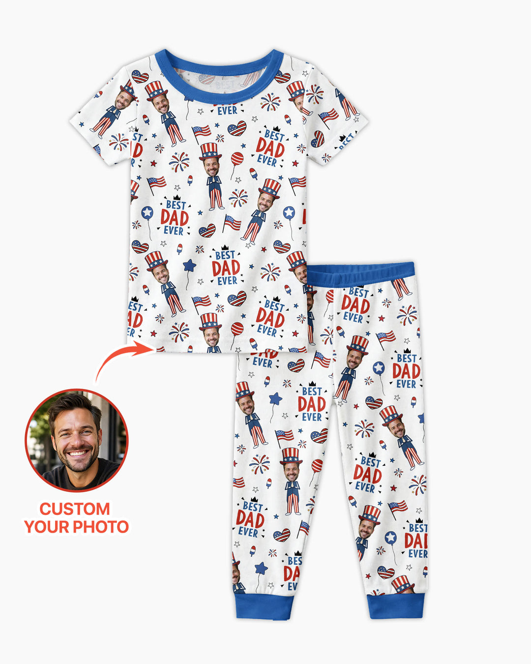 Zweiteiliges, kurzärmliges Pyjama-Set mit Marienkäfern