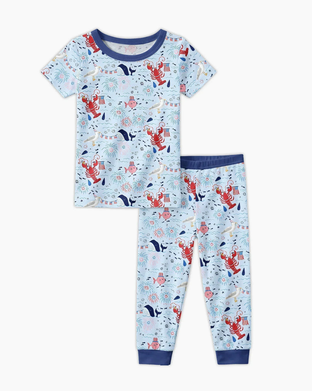 Zweiteiliges, kurzärmliges Pyjama-Set mit Marienkäfern