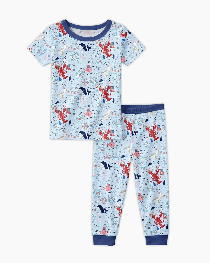 Zweiteiliges, kurzärmliges Pyjama-Set mit Marienkäfern