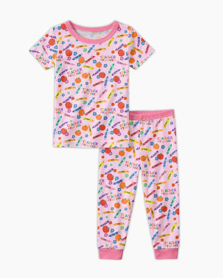 Teacher You Are Special Bamboo Two Piece Short Sleeve Pajama Set
