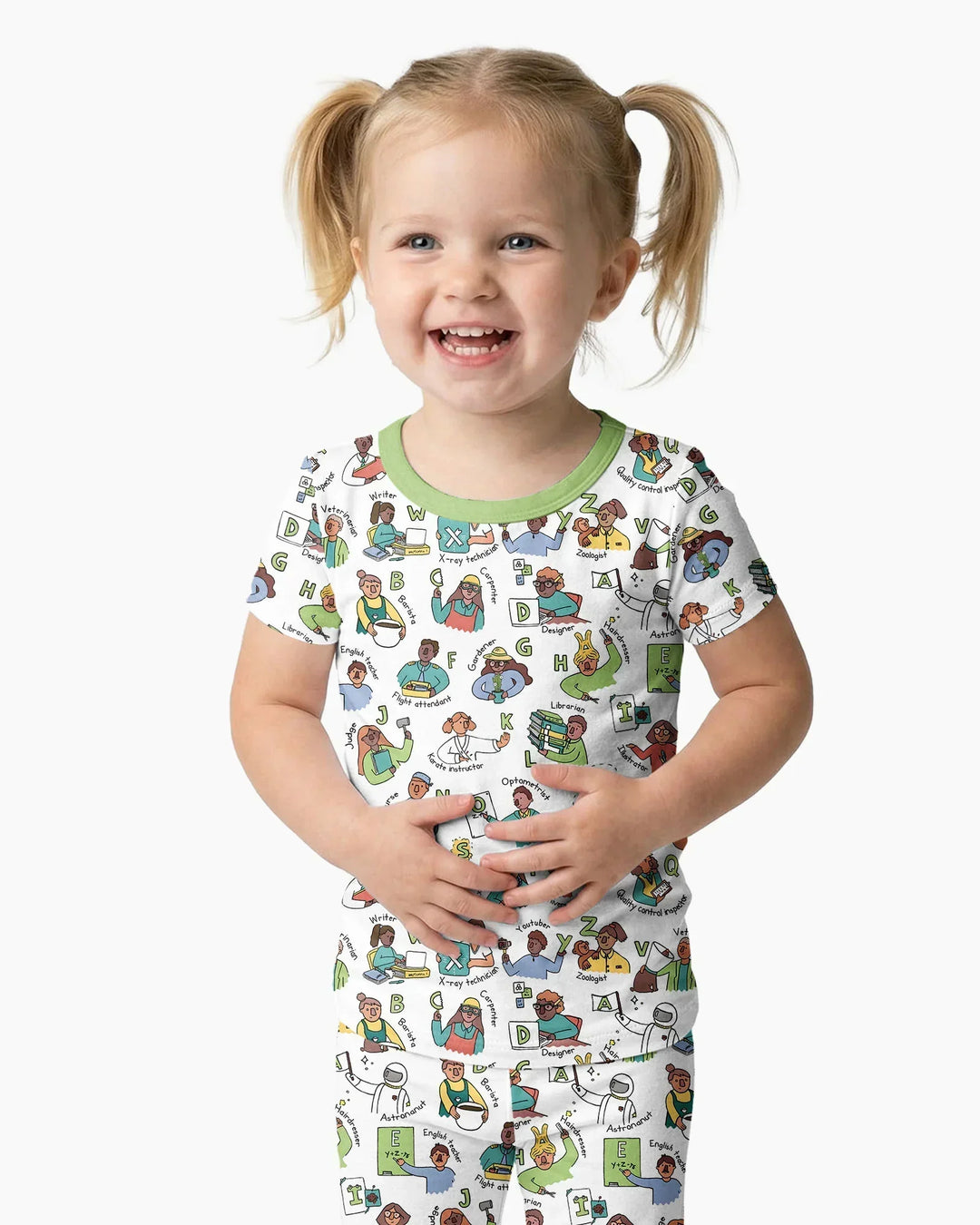 Conjunto de pijama de dos piezas de manga corta de bambú