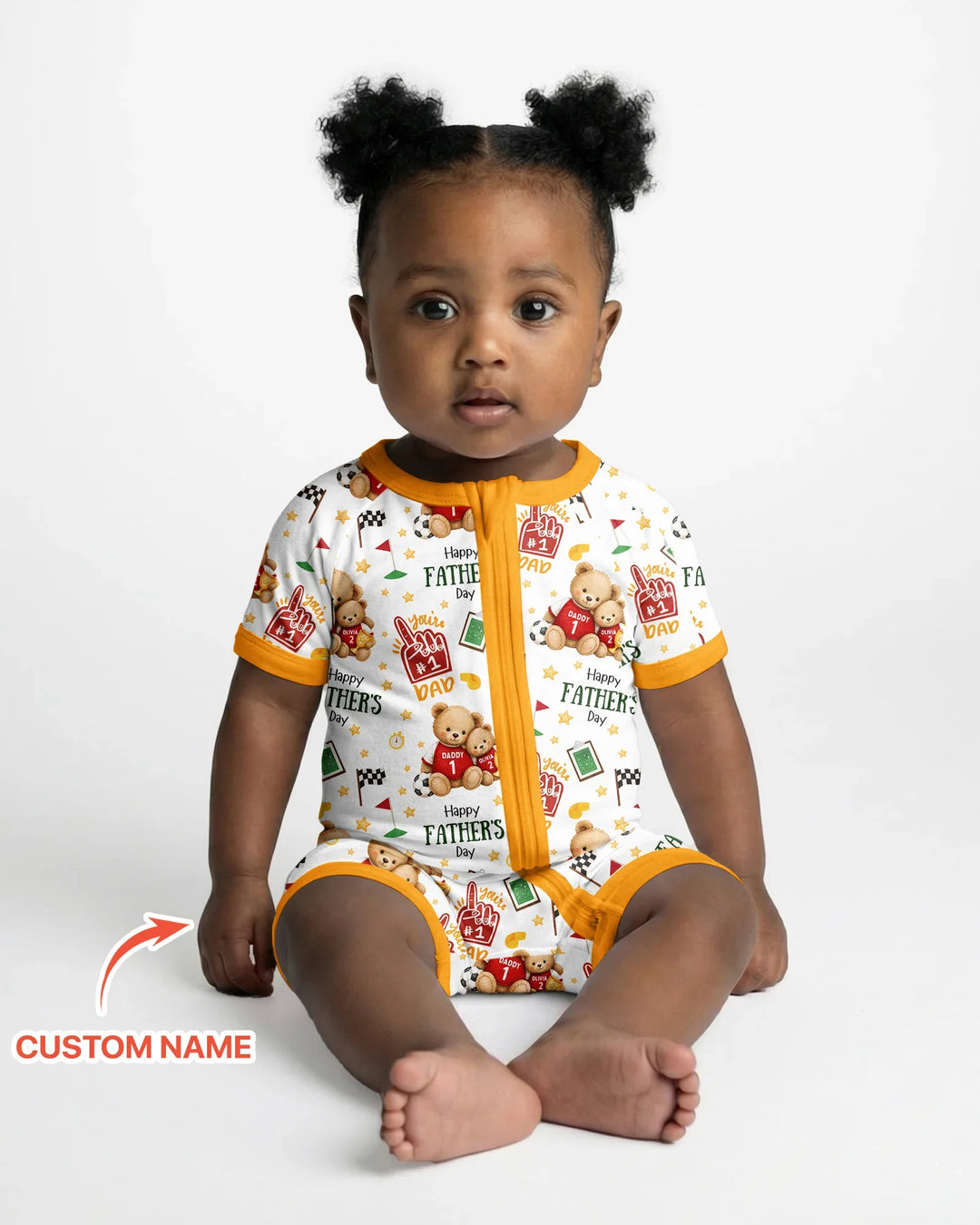 You're #1 Dad Daddy & Me Matching Bamboo Shorty Zippy