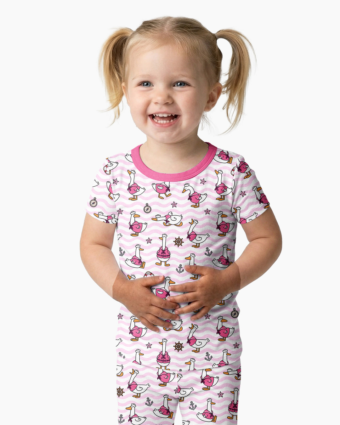 Zweiteiliges, kurzärmliges Pyjama-Set mit Marienkäfern