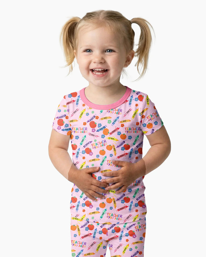 Teacher You Are Special Bamboo Two Piece Short Sleeve Pajama Set