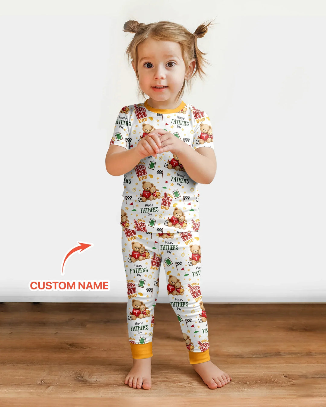 You're #1 Dad Daddy & Me Matching Bamboo Two Piece Short Sleeve Pajama Set