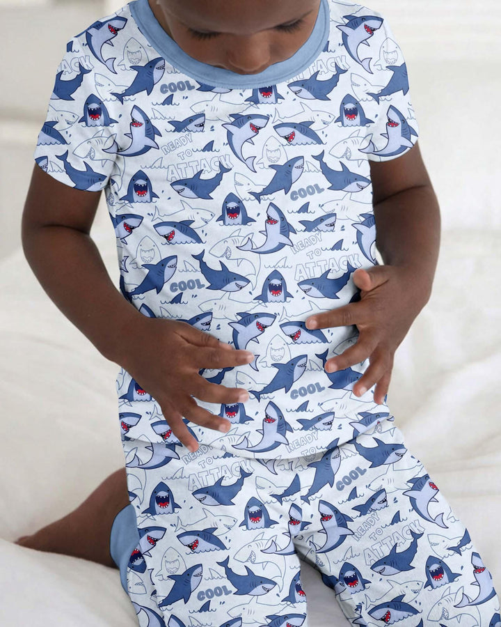Zweiteiliges, kurzärmliges Pyjama-Set mit Marienkäfern