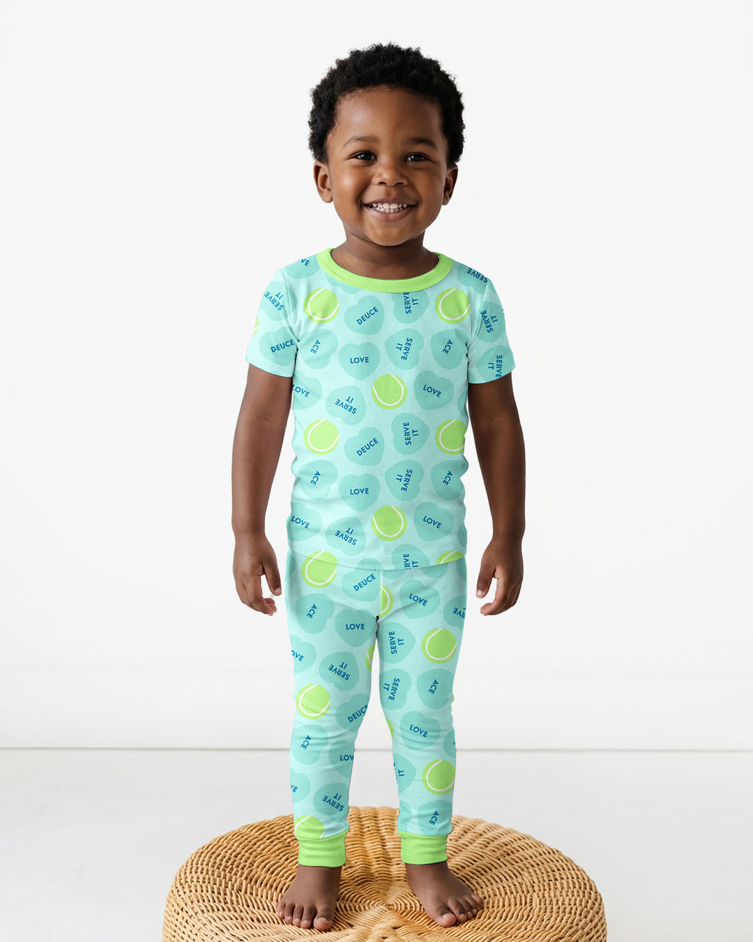 Conjunto de pijama de dos piezas de manga corta de bambú