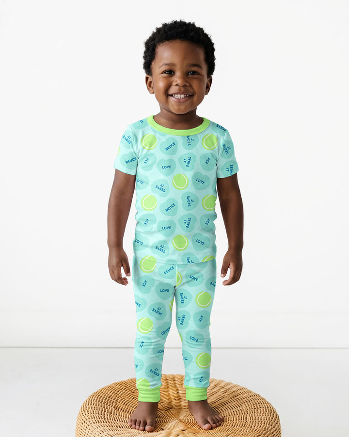 Conjunto de pijama de dos piezas de manga corta de bambú