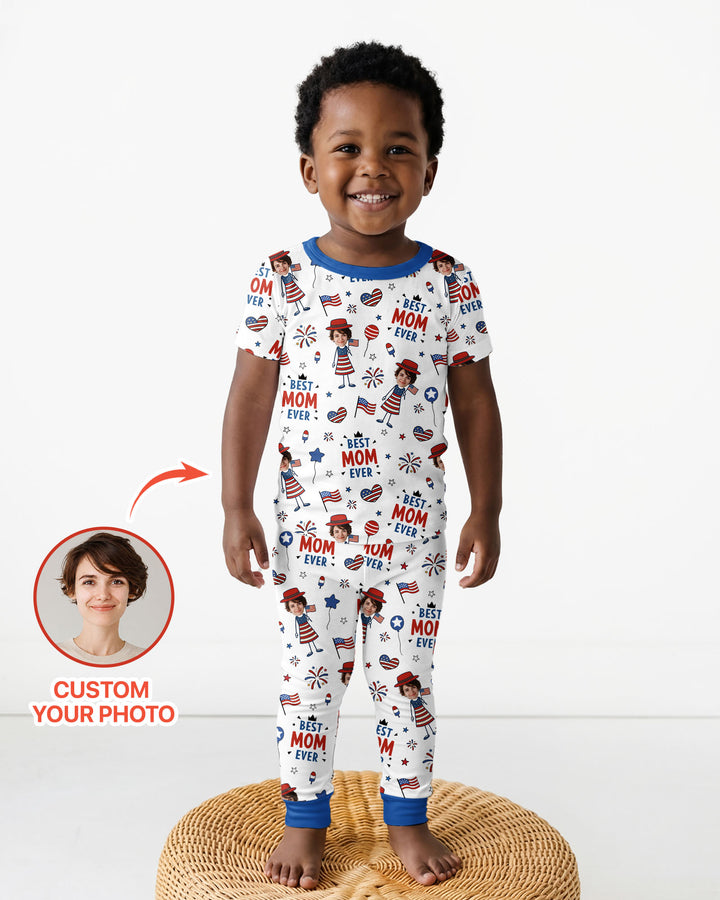 Zweiteiliges, kurzärmliges Pyjama-Set mit Marienkäfern