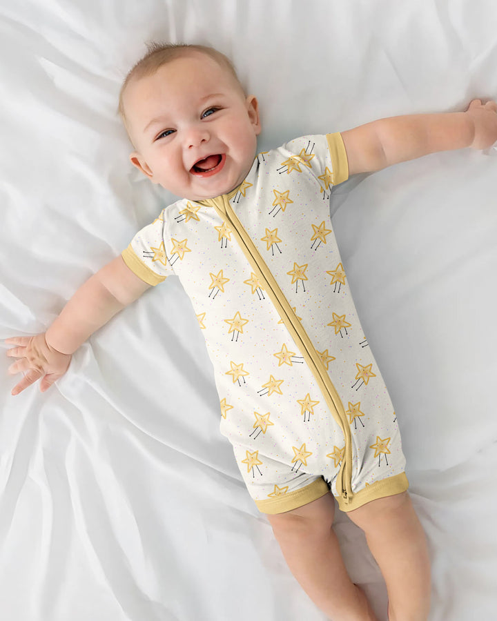 Happy Little Stars Family Matching Bamboo Shorty Zippy