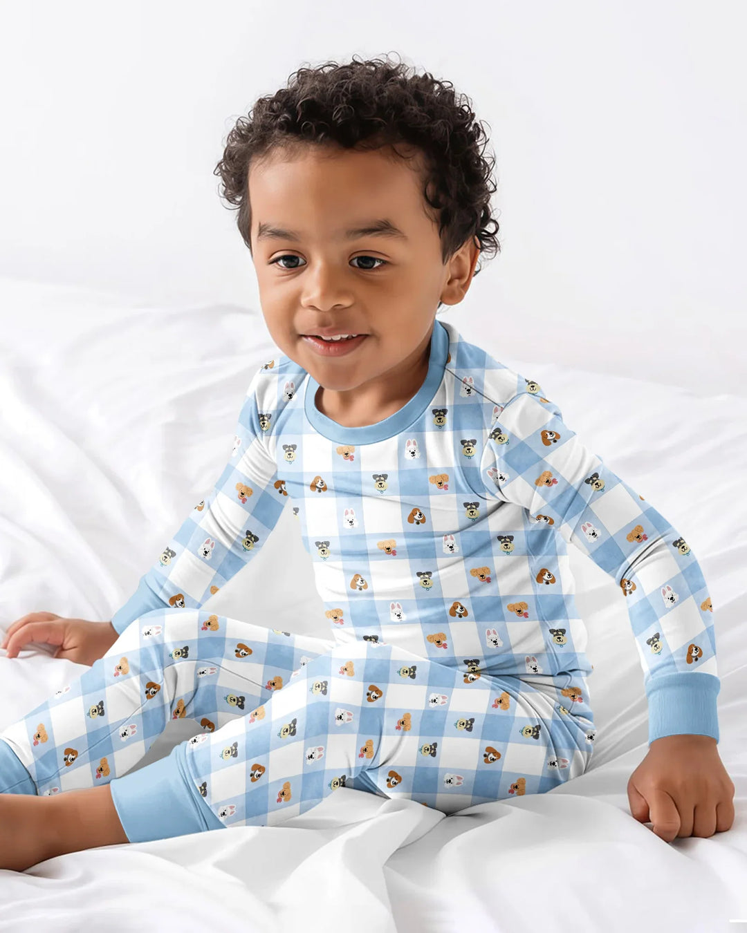 Plaid Pals Family Matching Bamboo Two Piece Long Sleeve Pajama Set