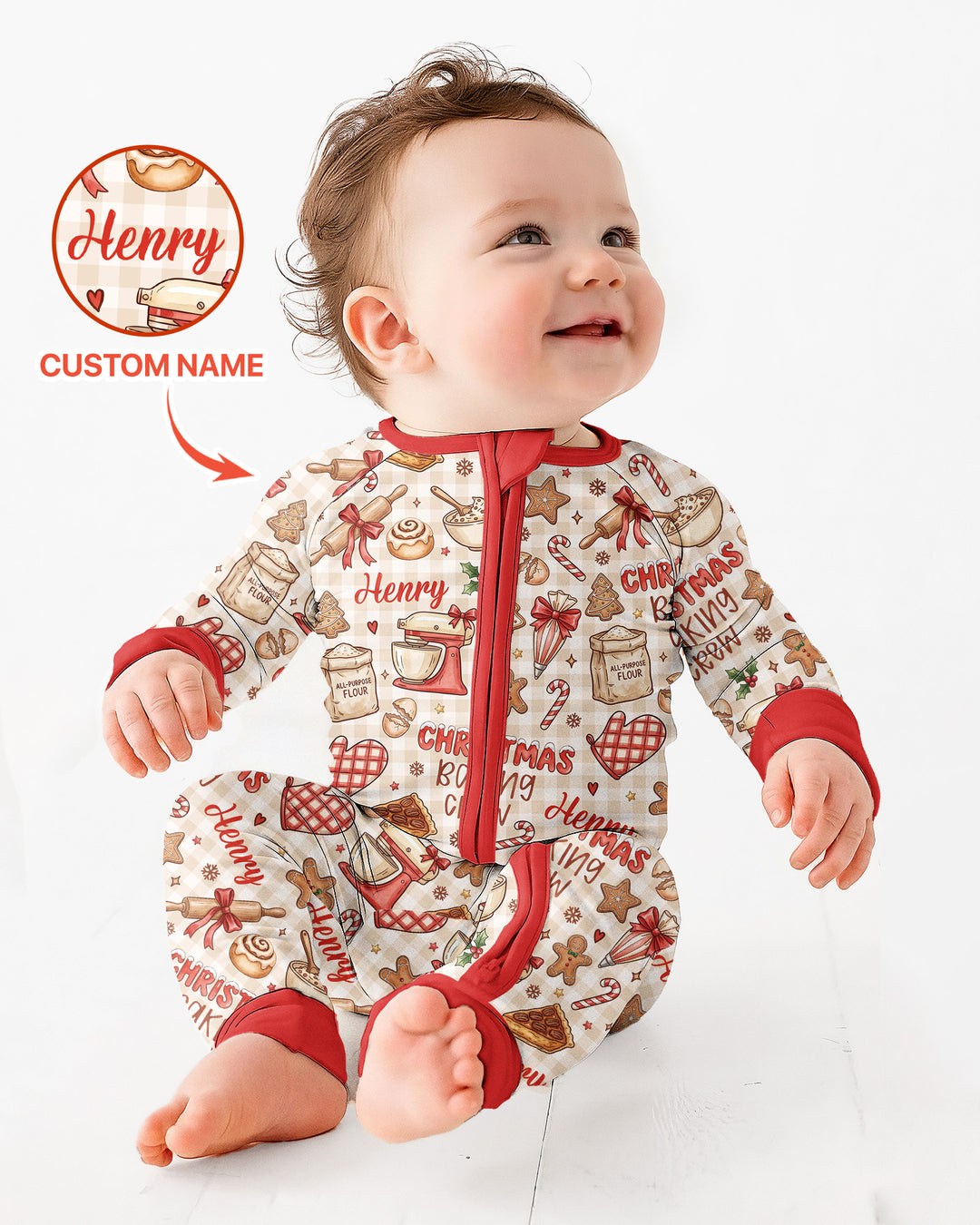 Christmas Baking Crew Bamboo Convertible Zippy