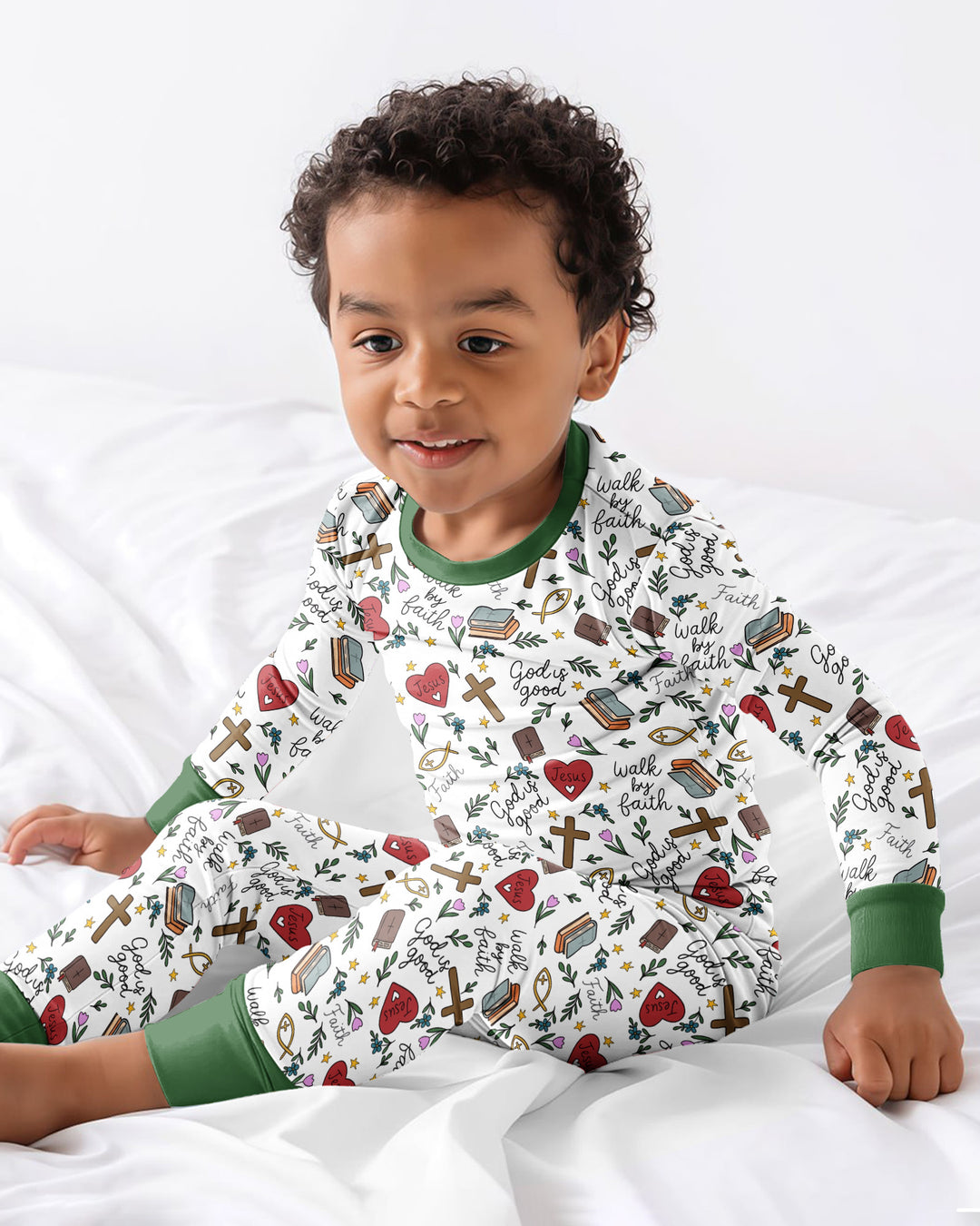 Conjunto de pijama de dos piezas de bambú con mangas largas, plantilla PERSONALIZADA