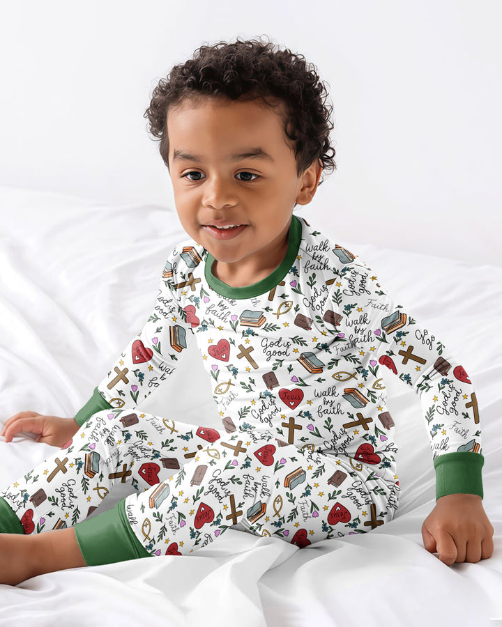 Conjunto de pijama de dos piezas de bambú con mangas largas, plantilla PERSONALIZADA