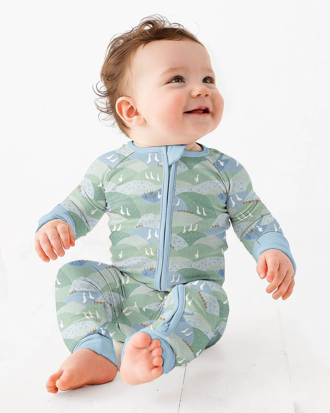 Gerippte Babykleidung mit individuellem Foto - Weich &amp; Skizzenhaft