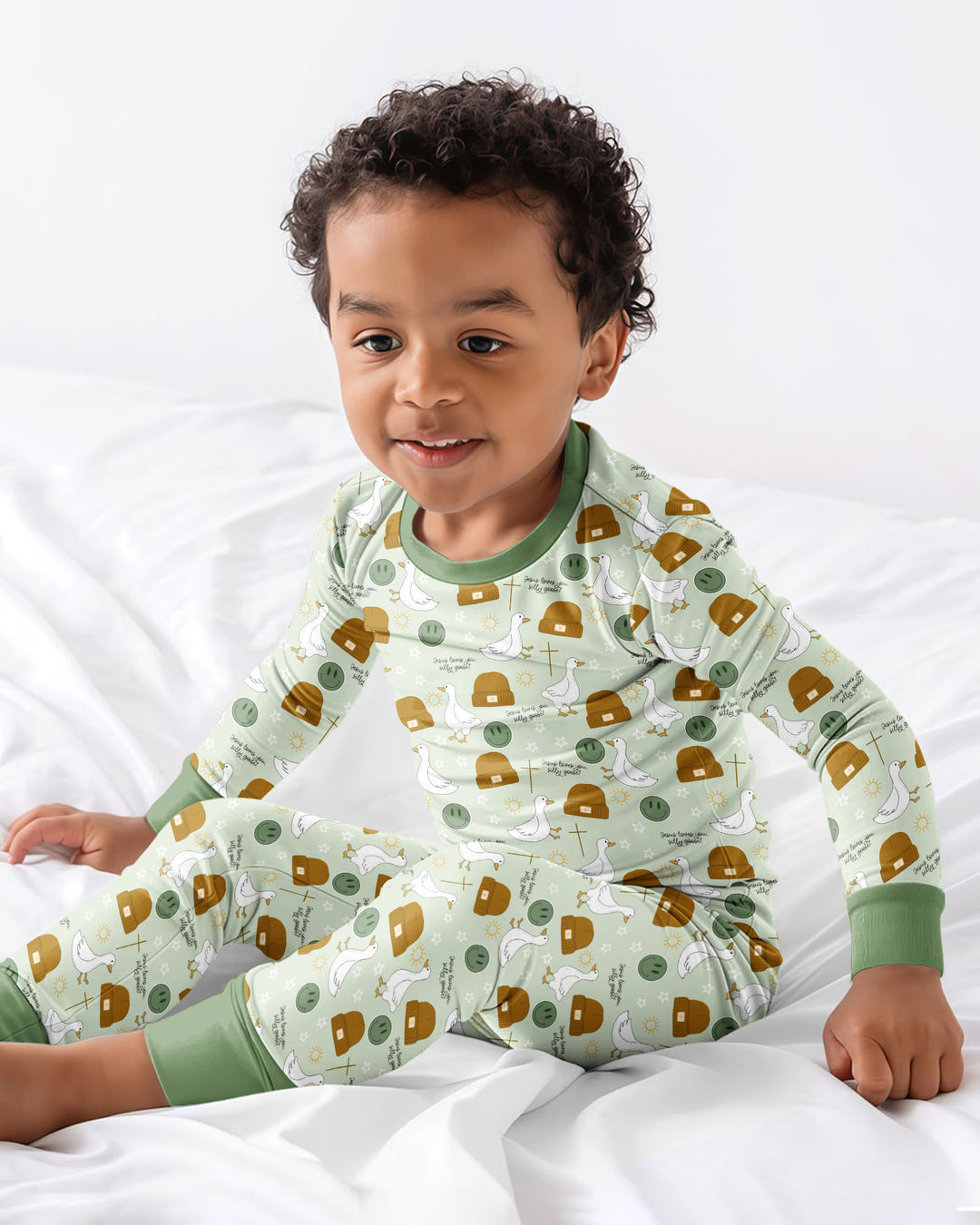 Conjunto de pijama de dos piezas de bambú de manga larga