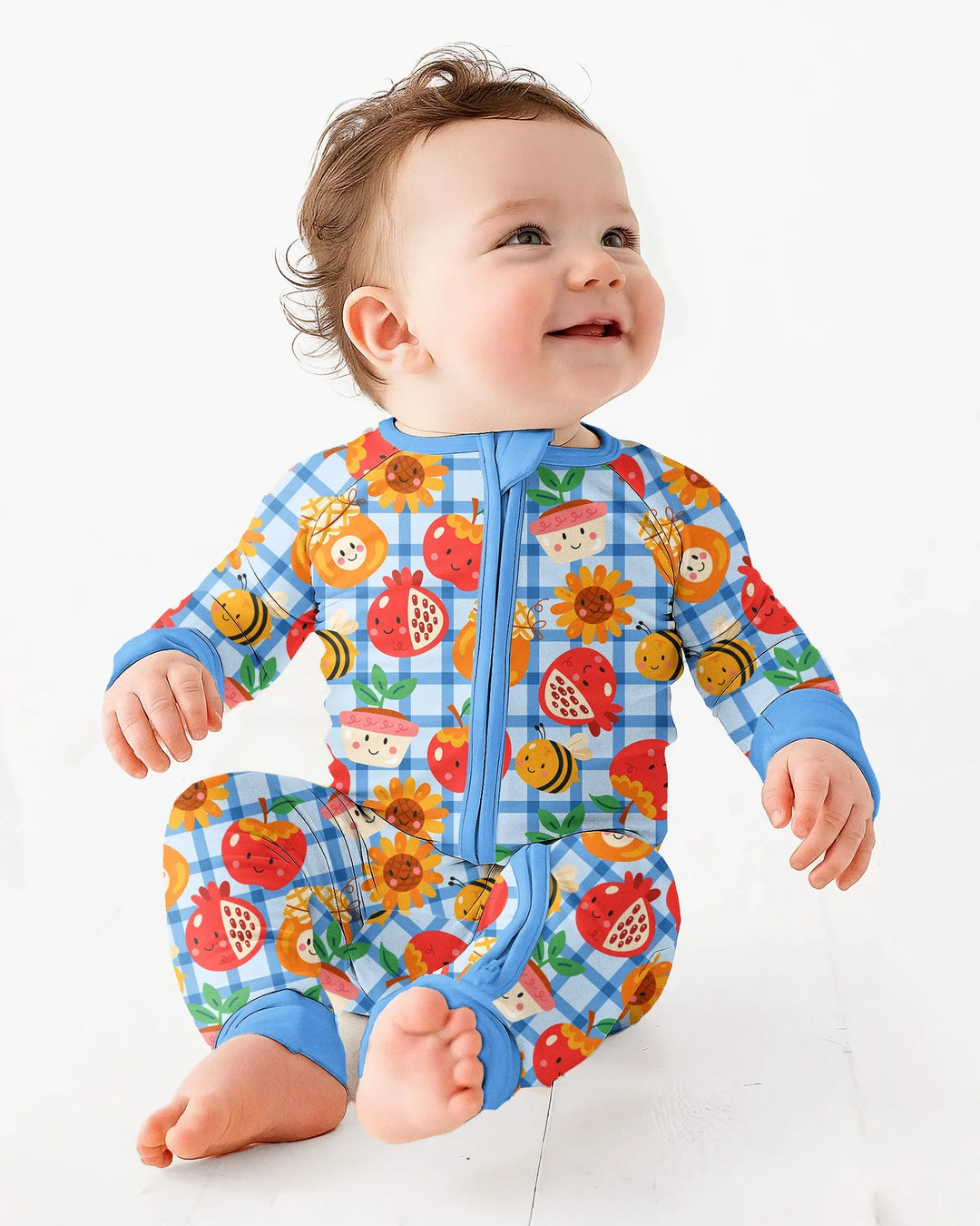 Gerippte Babykleidung mit individuellem Foto - Weich &amp; Skizzenhaft