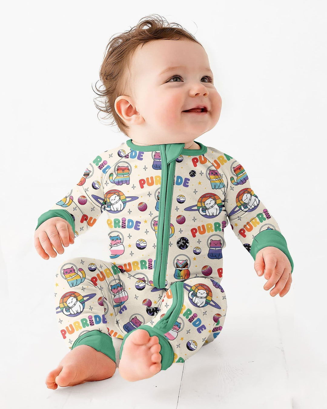 Gerippte Babykleidung mit individuellem Foto - Weich &amp; Skizzenhaft