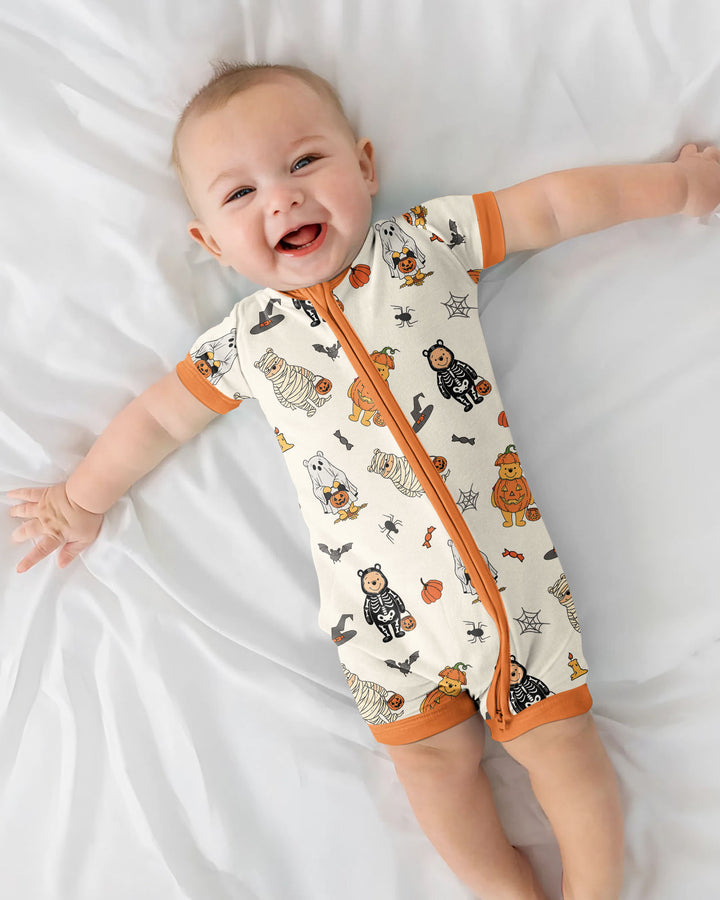 Retro Trick Or Treat Bamboo Shorty Zippy