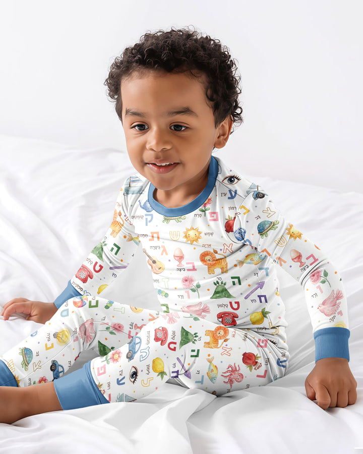 Zweiteiliges Langarm-Pyjama-Set mit Sommerfrüchten
