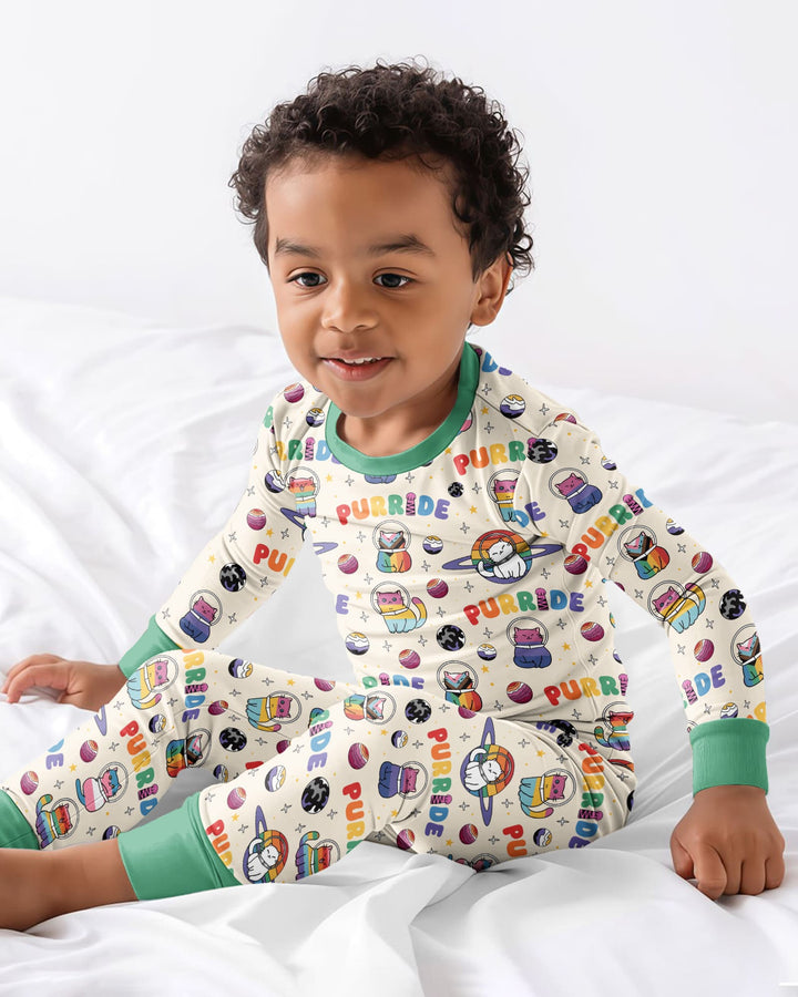 Conjunto de pijama de dos piezas de bambú de manga larga
