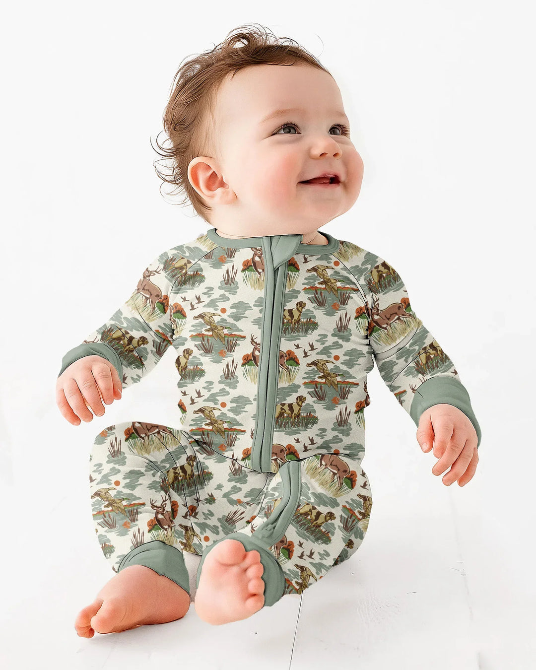 Vintage Hunting Season Daddy& Me Matching Bamboo Convertible Zippy