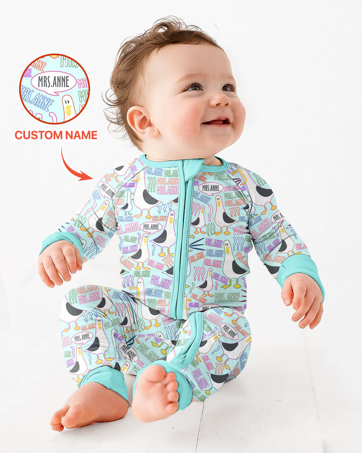 Teacher Teacher Teacher Funny Seagull Bamboo Convertible Zippy