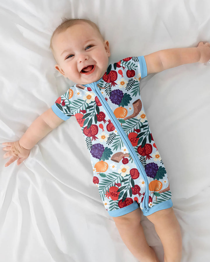 Pomegranate Blessings Night Family Matching Bamboo Shorty Zippy