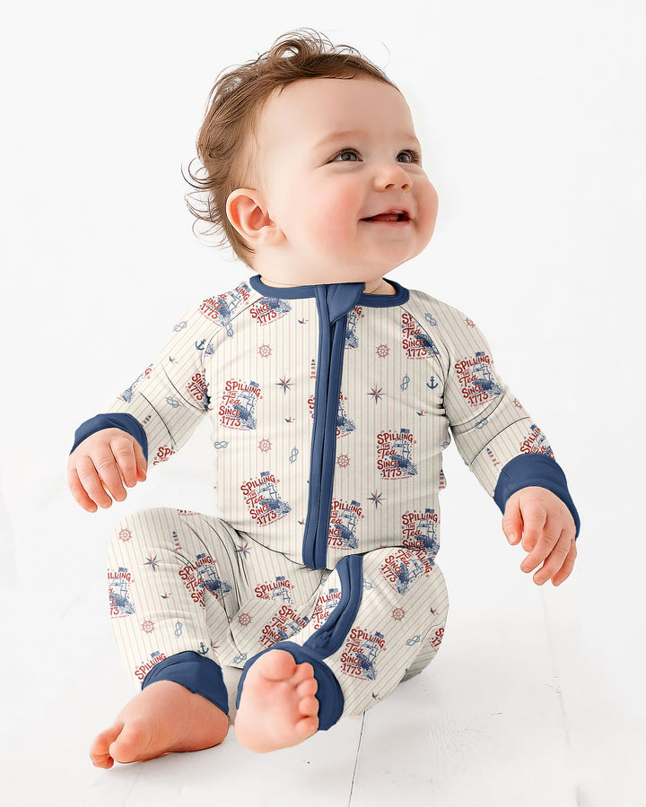 Spilling The Tea Since 1773 Family Matching Bamboo Convertible Zippy
