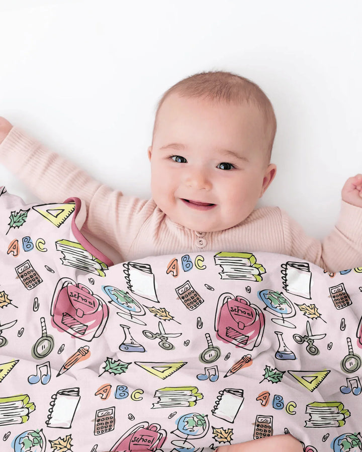Doodle School Days Bamboo Blanket