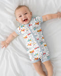 Airplanes and Helicopters Bamboo Shorty Zippered Romper