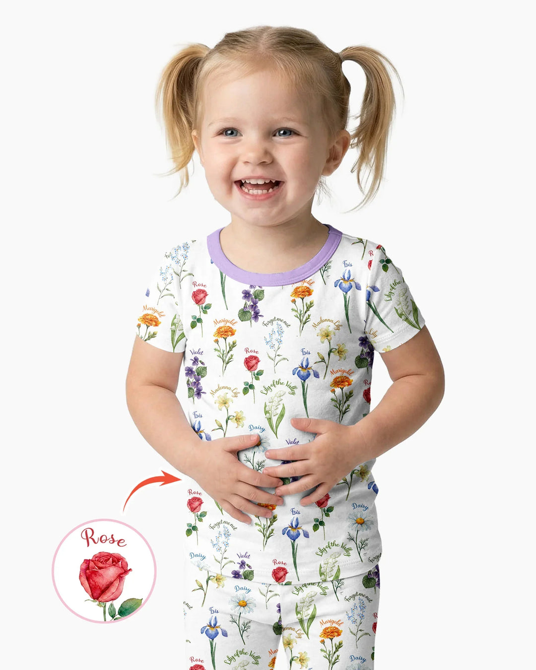 Marian Garden Bamboo Two Piece Short Sleeve Pajama Set