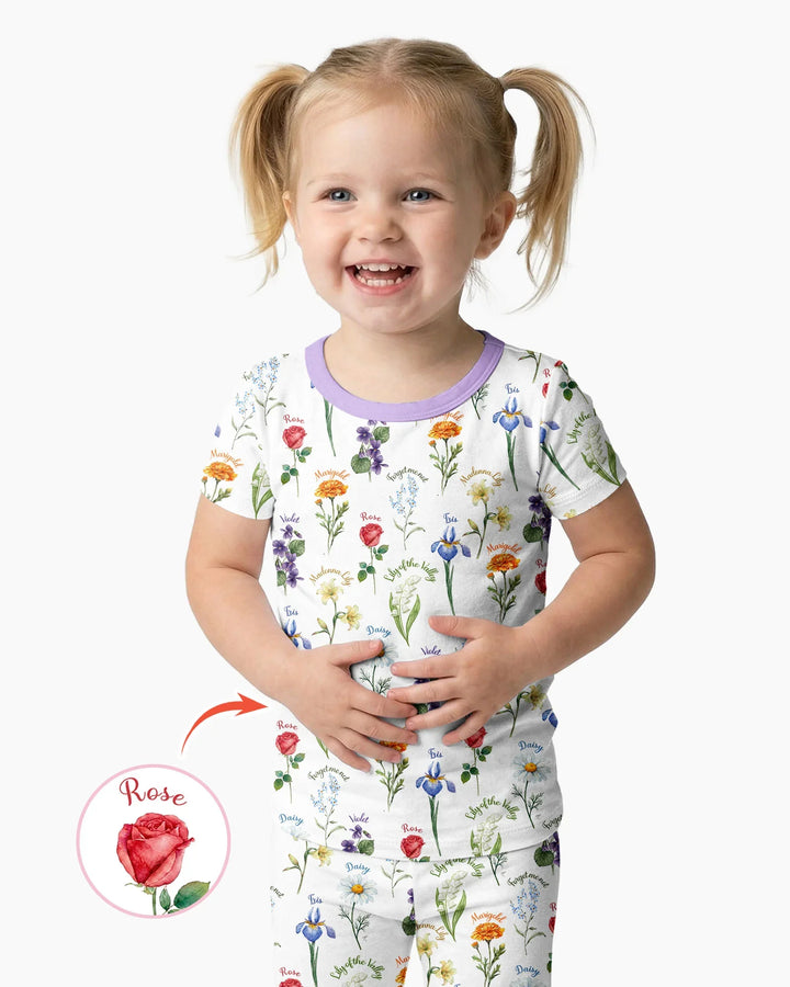 Marian Garden Bamboo Two Piece Short Sleeve Pajama Set