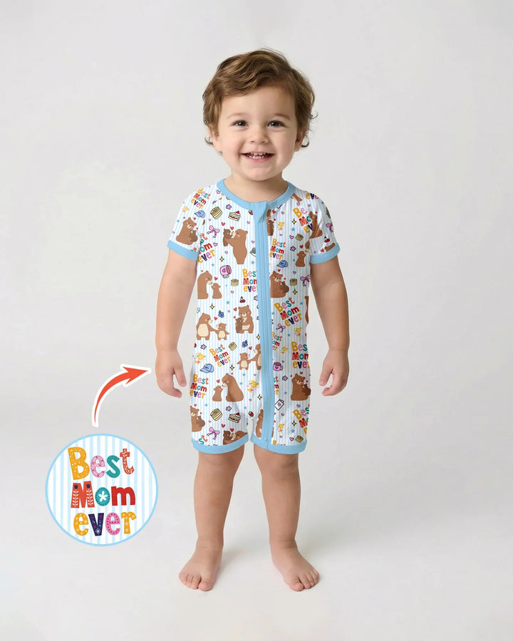 Best Mama Bear Ever Family Matching Shorty Zippy