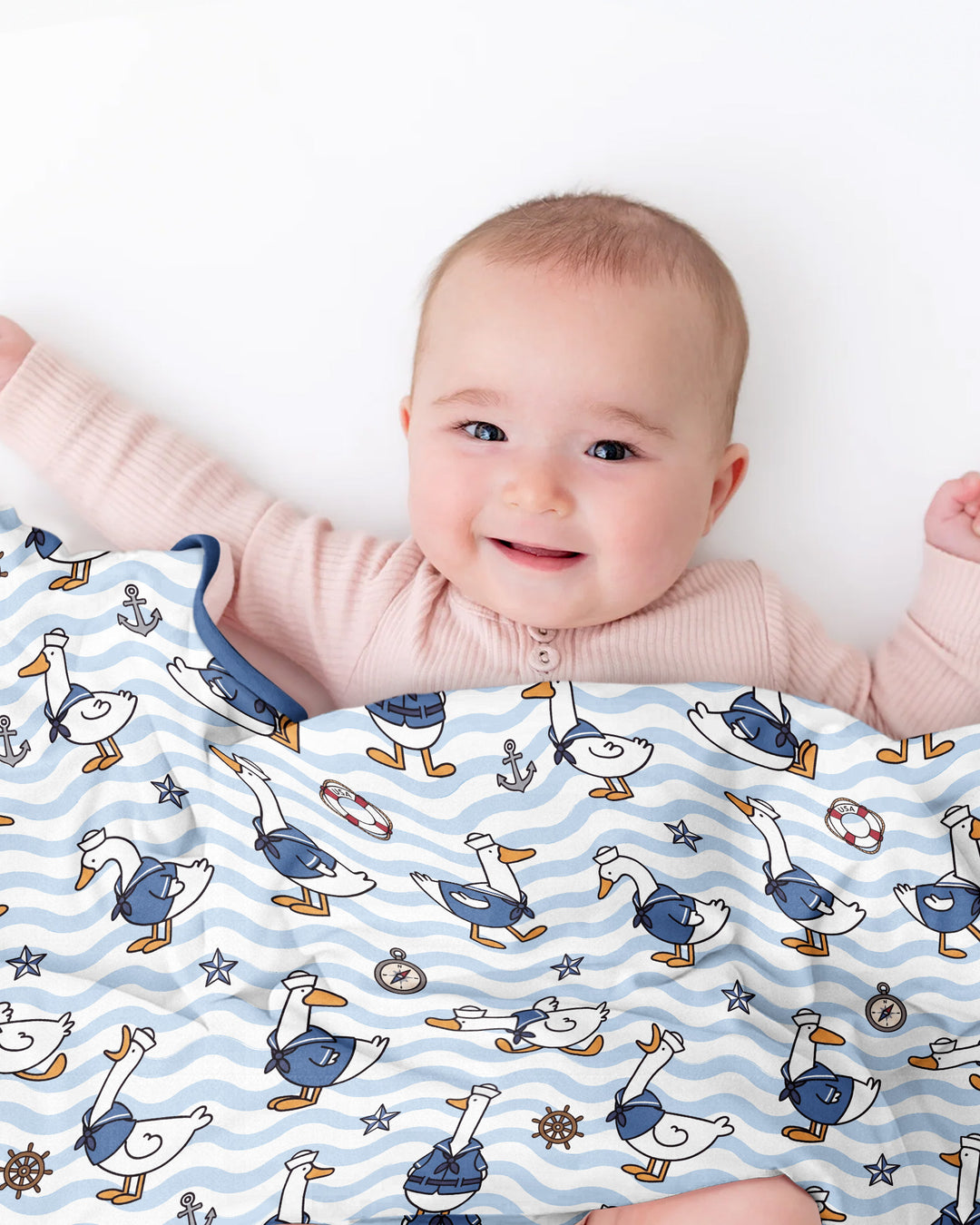 Silly Goose Sailor Bamboo Blanket