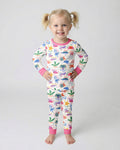 Conjunto de pijama de dos piezas de bambú de manga larga Tide Pool Pals