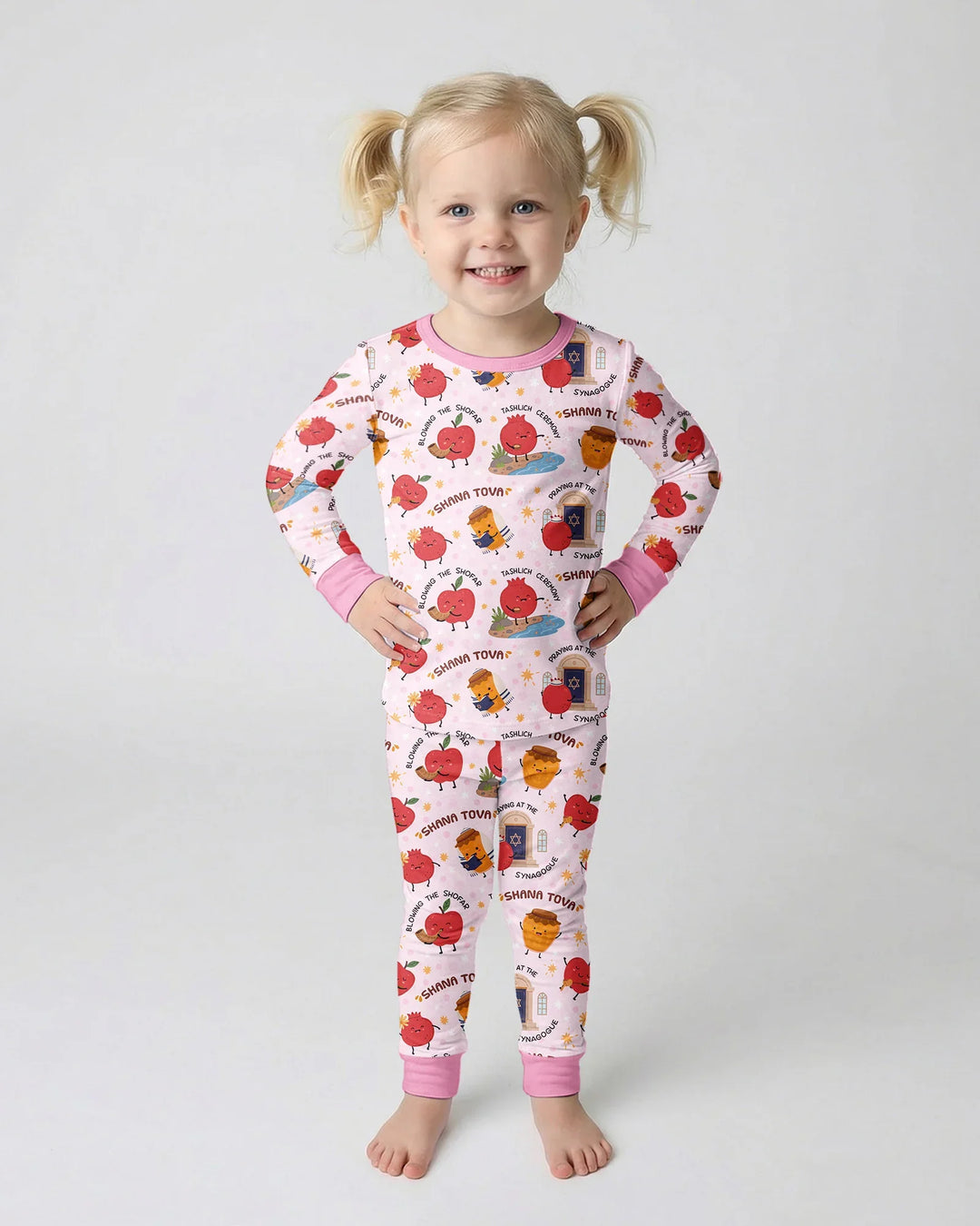 Sweet Sacred Moments Family Matching Bamboo Two Piece Long Sleeve Pajama Set