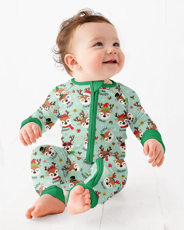 Christmas Reindeer Squad Bamboo Convertible Zippy
