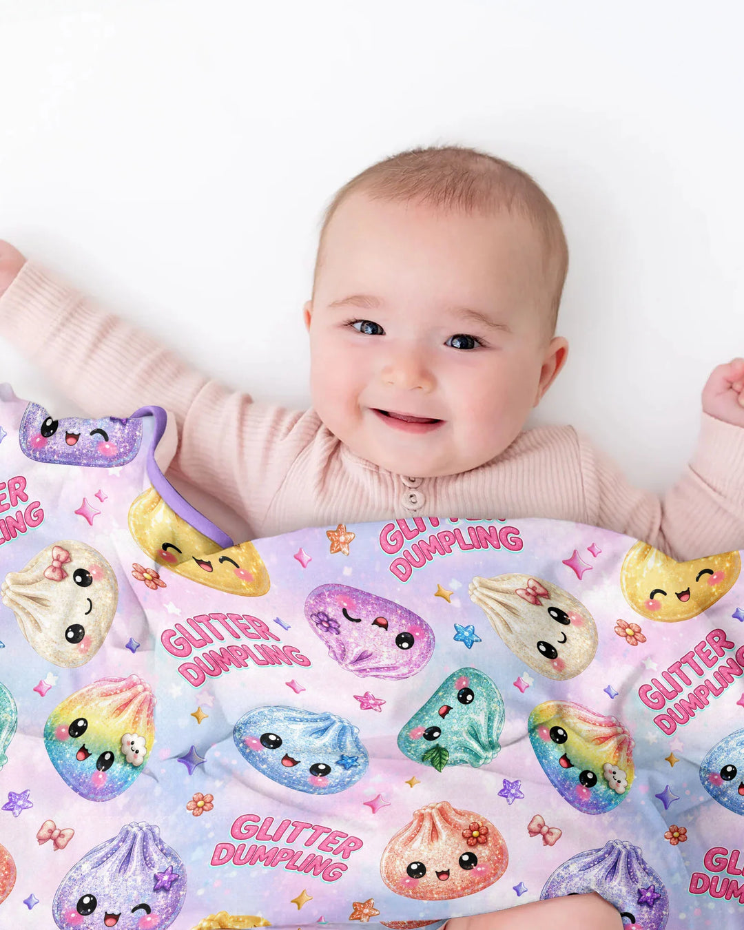 Glitter Dumpling Bamboo Blanket
