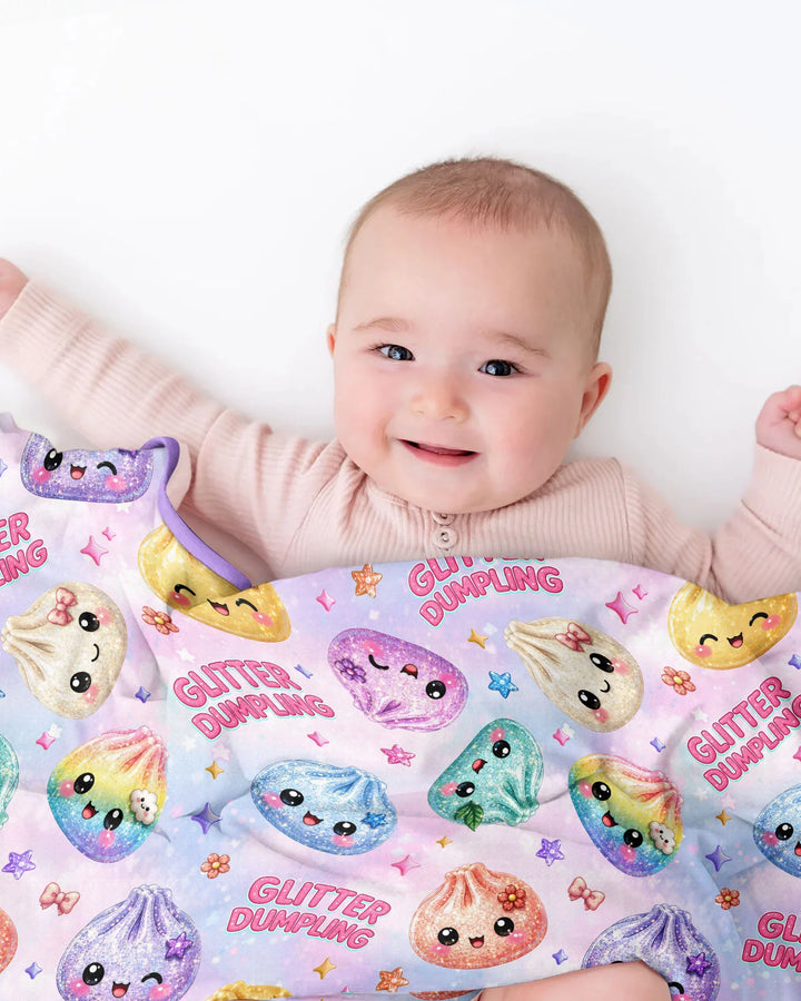 Glitter Dumpling Bamboo Blanket