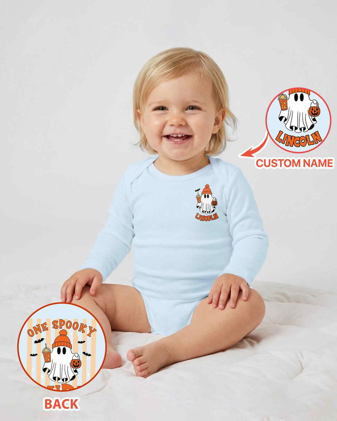 Personalized One Spooky Dude Halloween Baby Birthday Halloween Bamboo Bodysuit