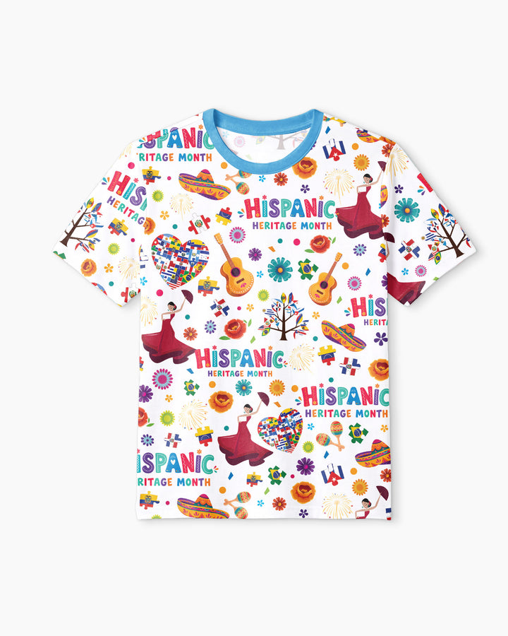 Fiesta Hispanic Heritage Month Bamboo Men Short Sleeve Short Pajama Set