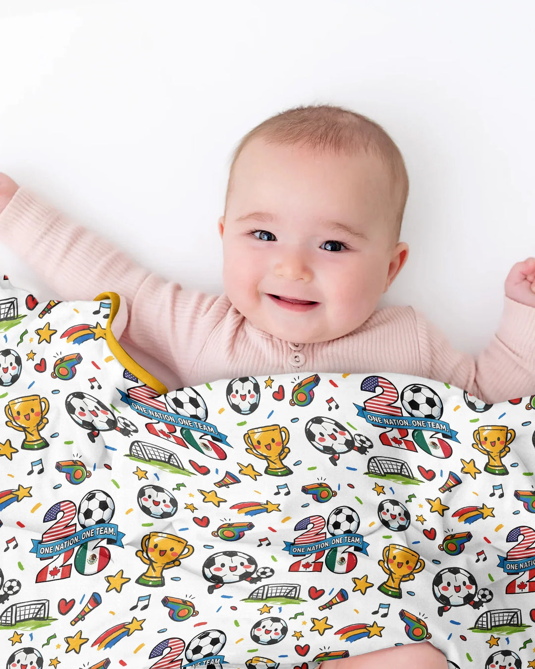 Soccer Fever 2026 Family Matching Bamboo Blanket