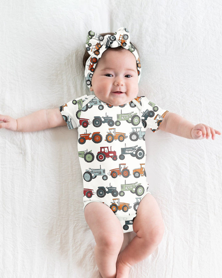 Tiny Tractors Bamboo Bodysuit