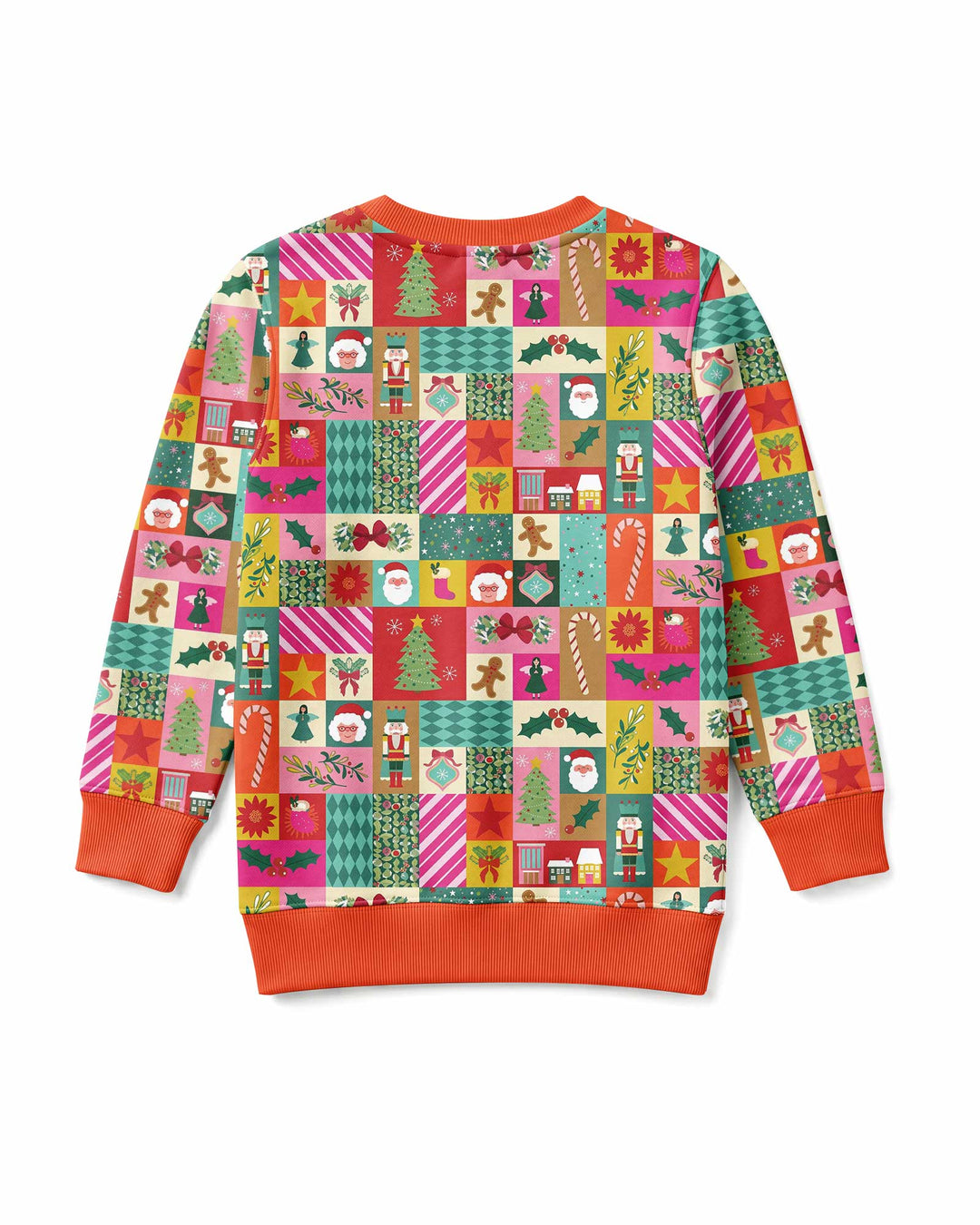 Maximalist Christmas Collage Bamboo Crewneck Sweatshirt
