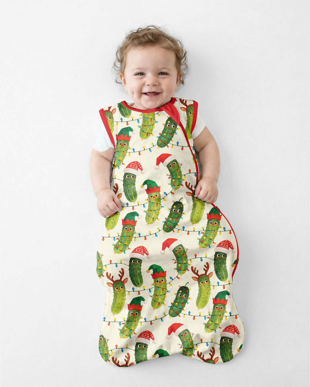 Cheerful Christmas Pickle Bamboo Sleep Bag